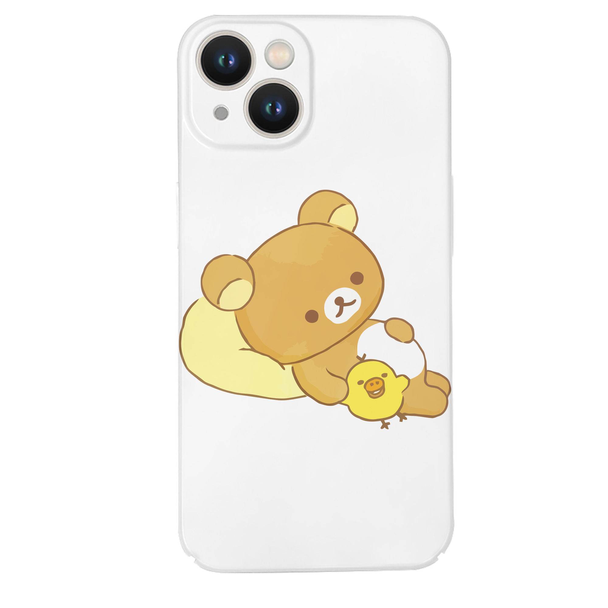 （画像用） リラックマ リラックマ キイロイトリ Rilakkuma Korilakkuma Kiiroitori 【iPhone 14シリーズ対応】ハードケース